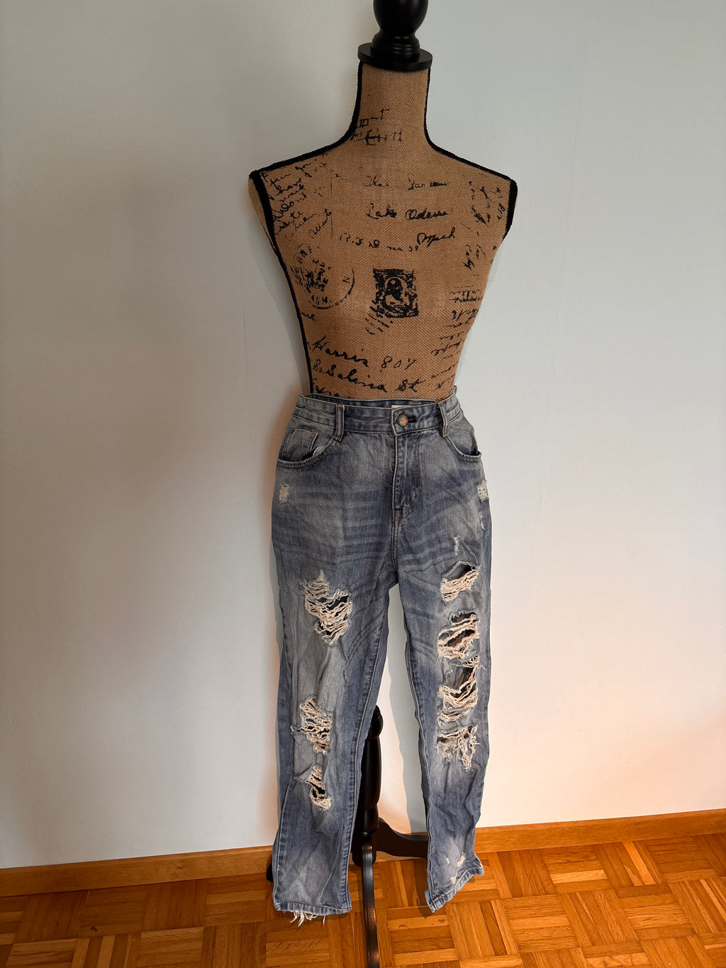 Distressed denim