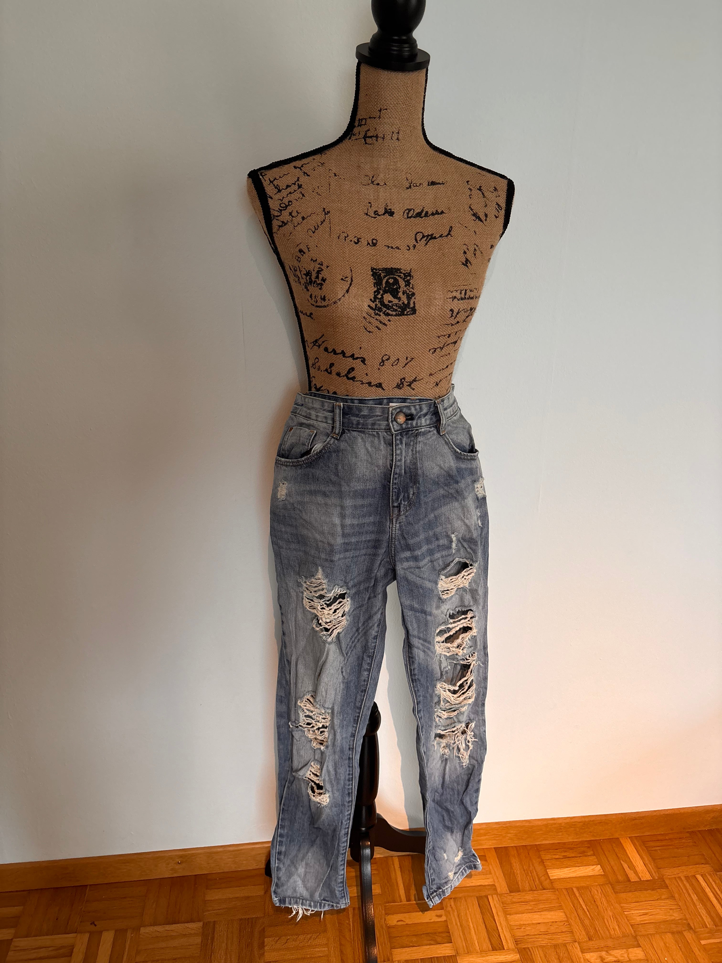 Distressed denim