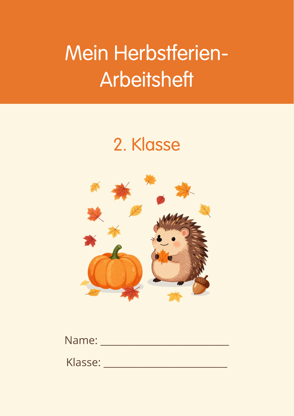 Arbeitsheft 2.Klasse Herbst