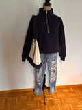 Distressed denim