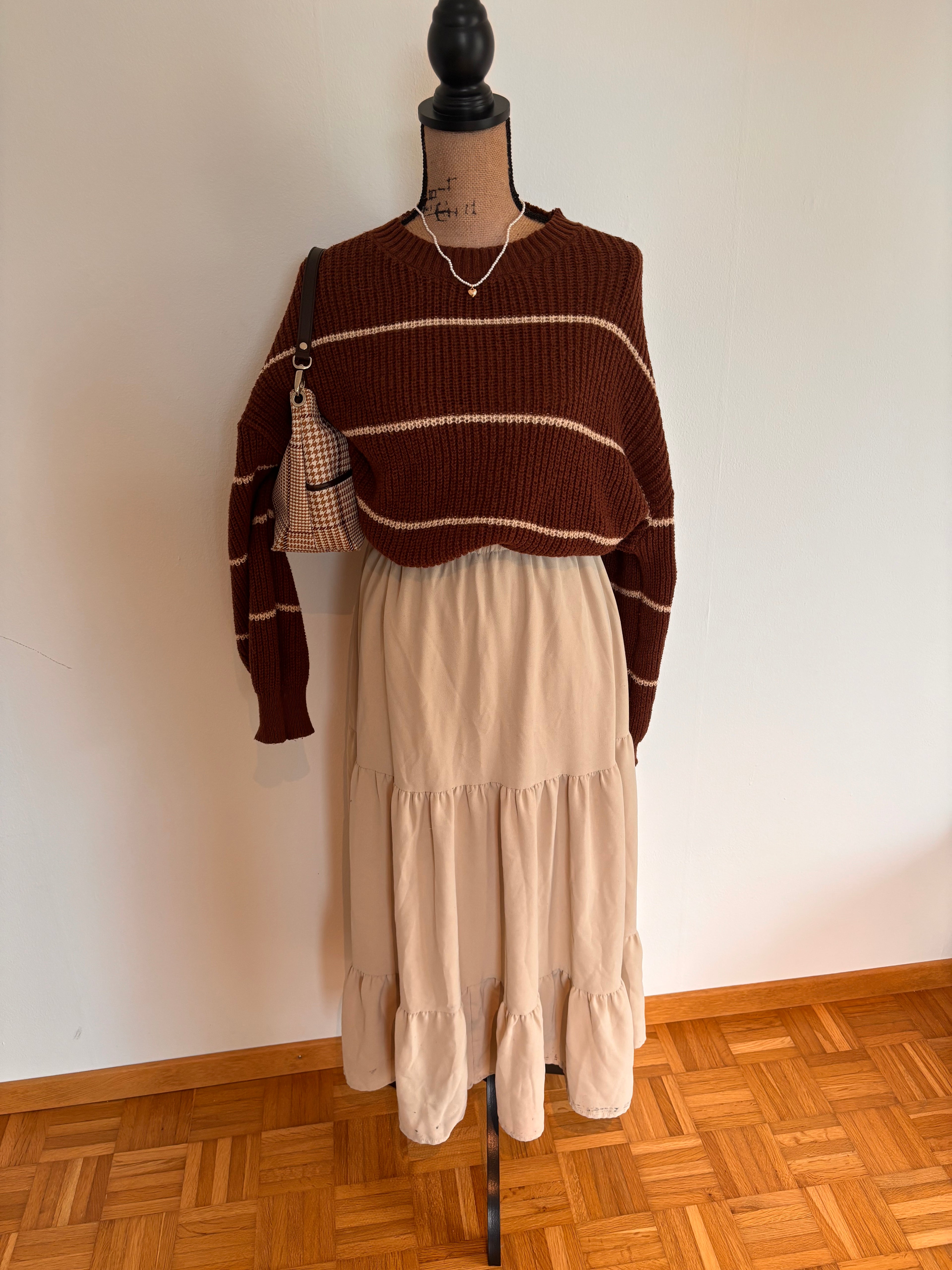 Brown Knit Pullover