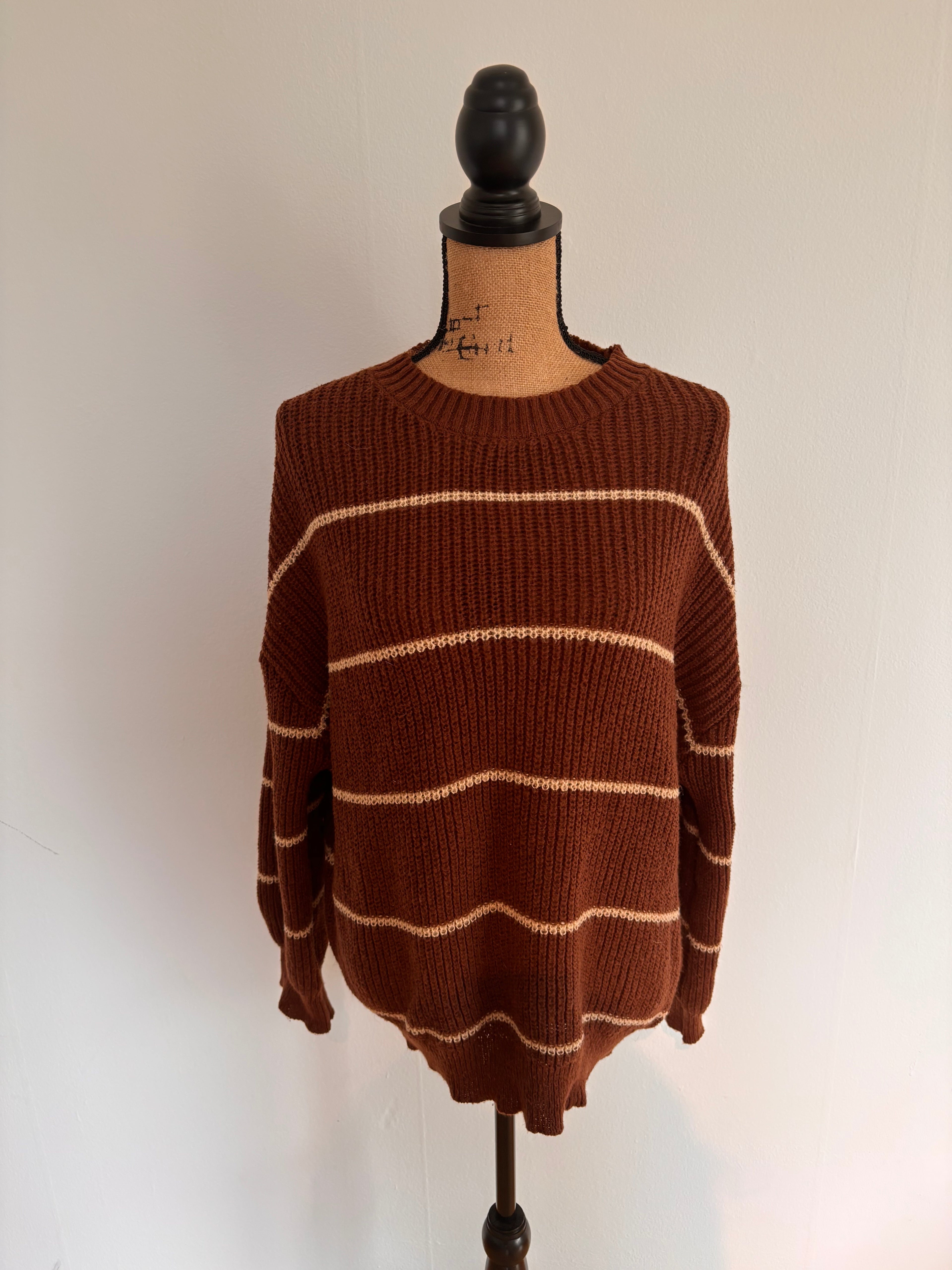 Brown Knit Pullover